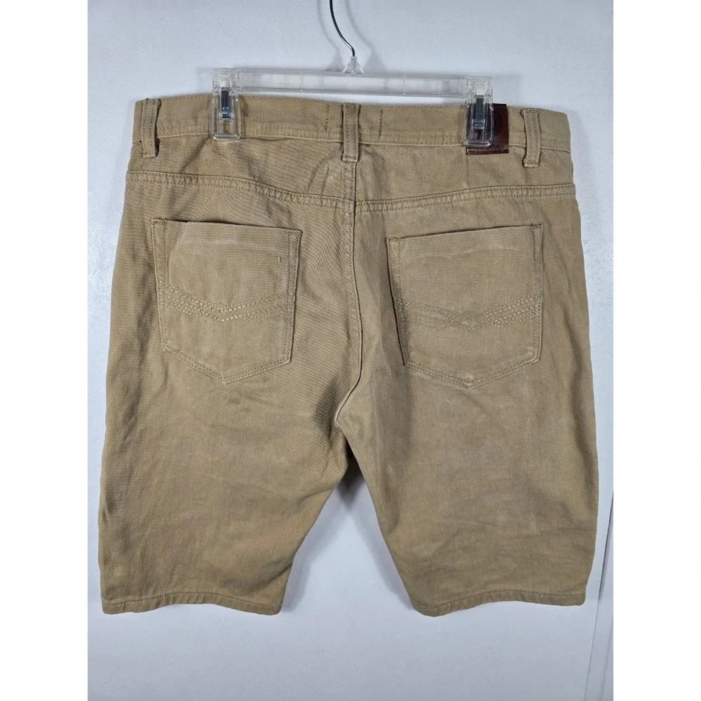 PJ Mark Slim‎ Denim Shorts Men's 38 Tan Moto Style 100% Cotton